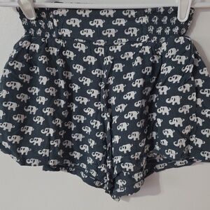 Chameleon Elephant Print Shorts - Size S
